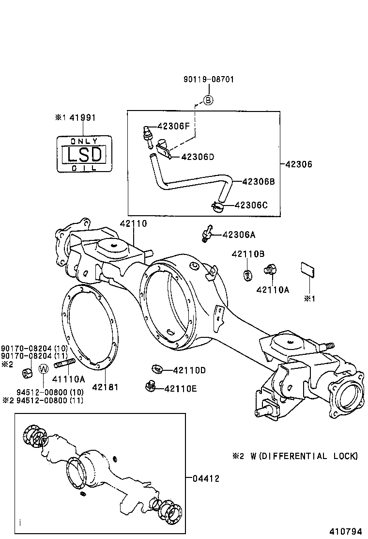 90116-10167 BOLT, NO.1 (FOR REAR DIFFERENTIAL CARRIER SET) product image