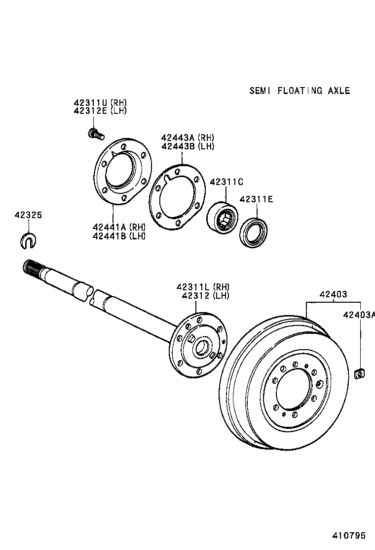 42421-60020 CASE, REAR AXLE BEARING product image