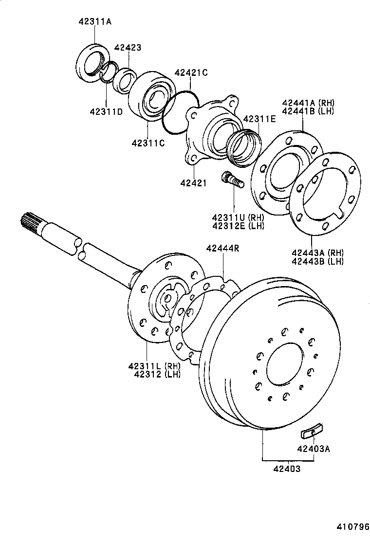 42421-60020 CASE, REAR AXLE BEARING product image