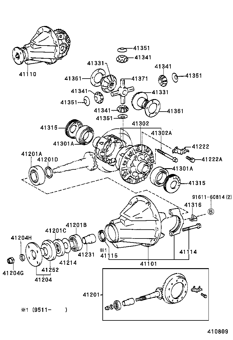 90116-10167 BOLT, NO.1 (FOR REAR DIFFERENTIAL CARRIER SET) product image