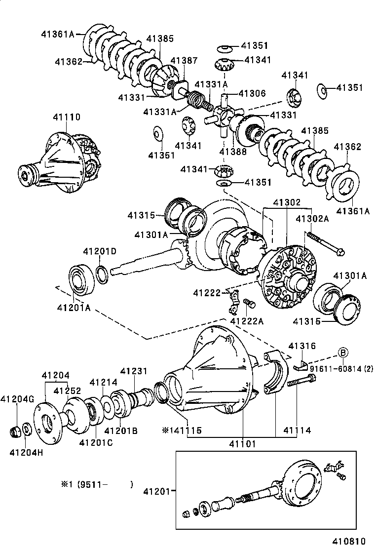 90116-10167 BOLT, NO.1 (FOR REAR DIFFERENTIAL CARRIER SET) product image