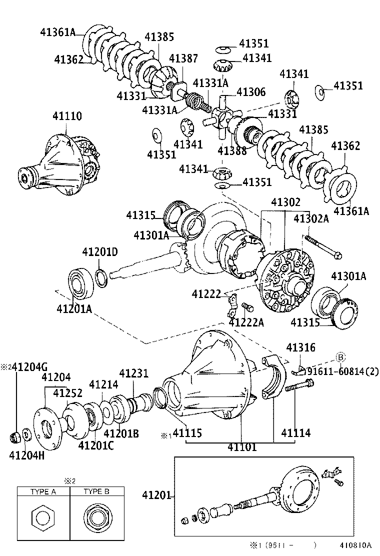 41361-60560 WASHER, REAR DIFFERENTIAL SIDE GEAR THRUST, NO.1 product image