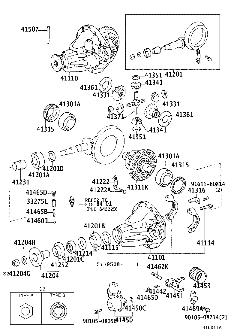 41361-60560 WASHER, REAR DIFFERENTIAL SIDE GEAR THRUST, NO.1 product image