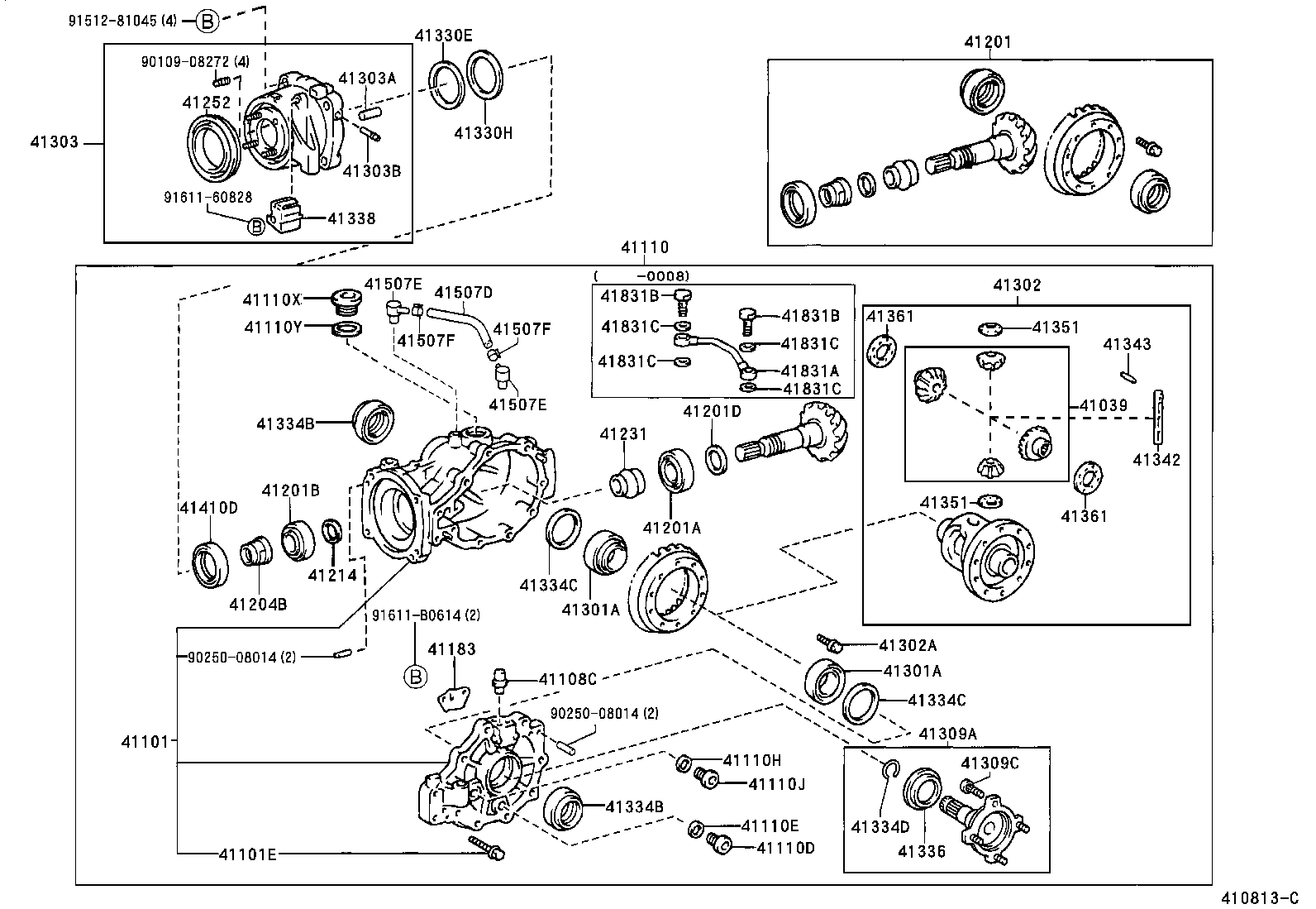 52390-44030 SUPPORT ASSY, DIFFERENTIAL, REAR product image
