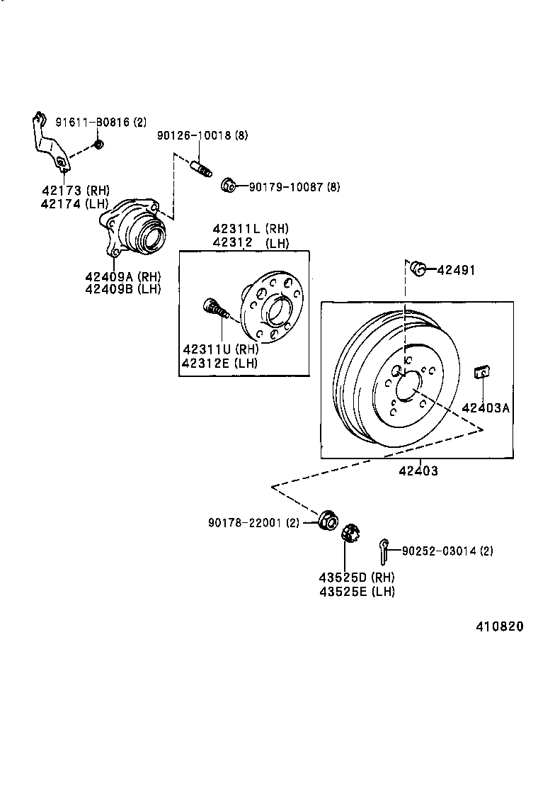 42370-49067 SHAFT ASSY, REAR DRIVE OUTBOARD JOINT, RH product image