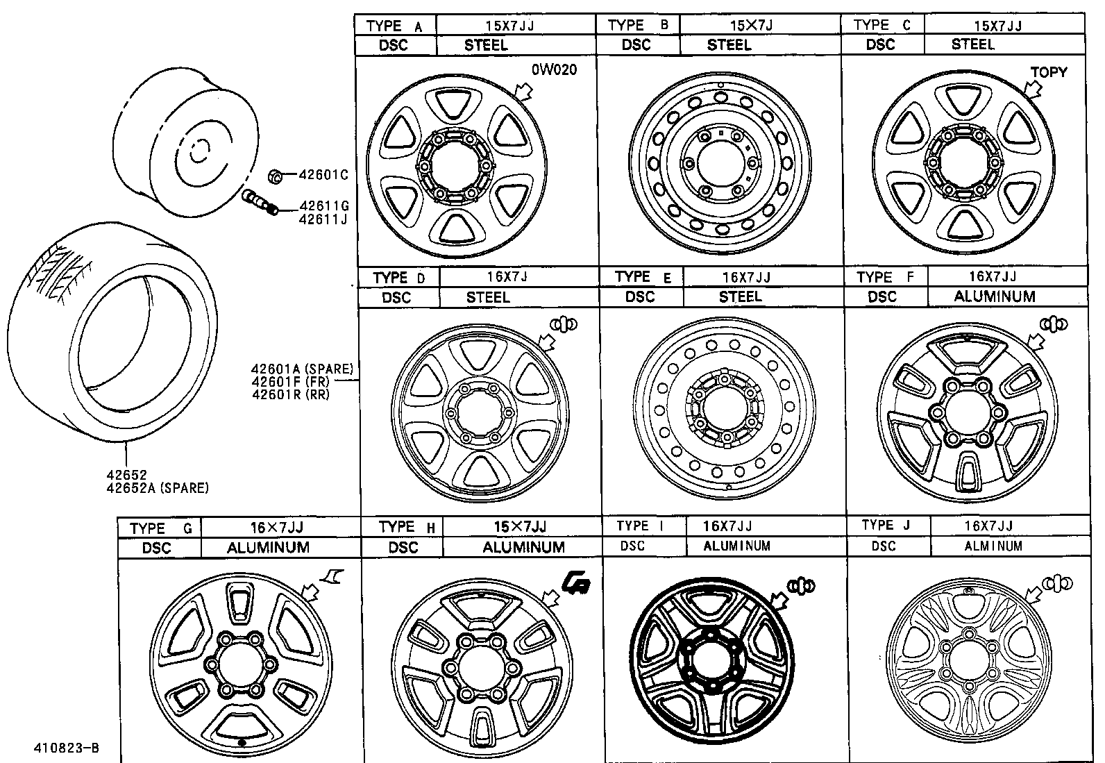 Toyota 42611-04040 WHEEL, DISC (FOR FRONT)