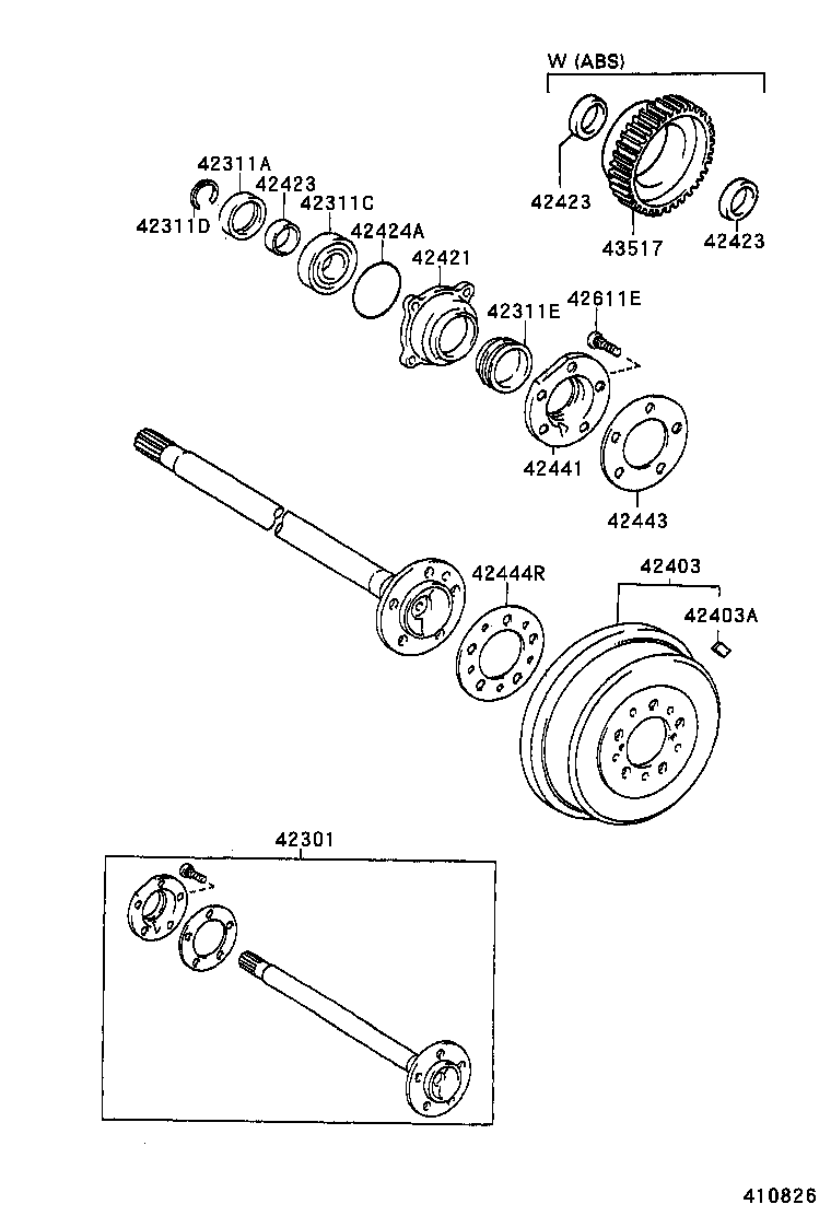 42301-26906 SHAFT SUB-ASSY, REAR AXLE product image