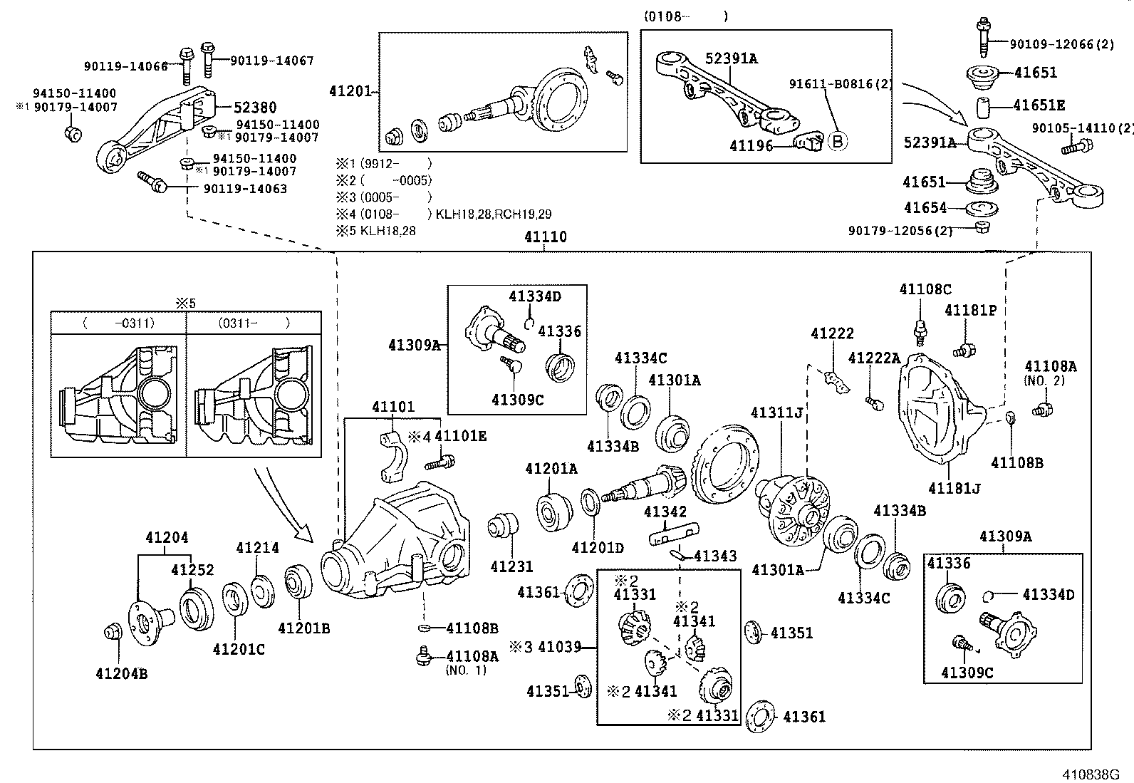 41101-30071 CARRIER SUB-ASSY, DIFFERENTIAL, REAR product image