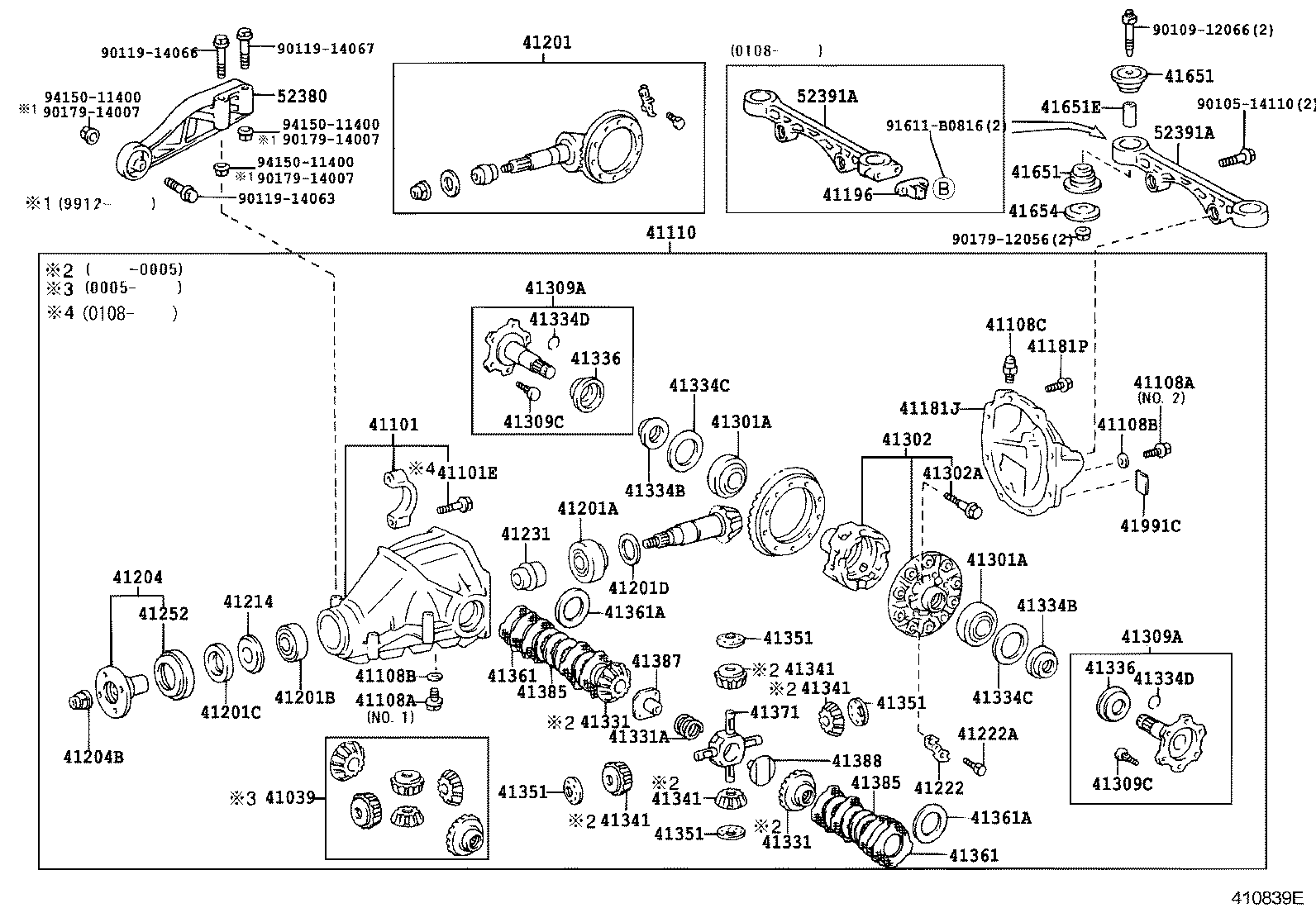 41101-30071 CARRIER SUB-ASSY, DIFFERENTIAL, REAR product image
