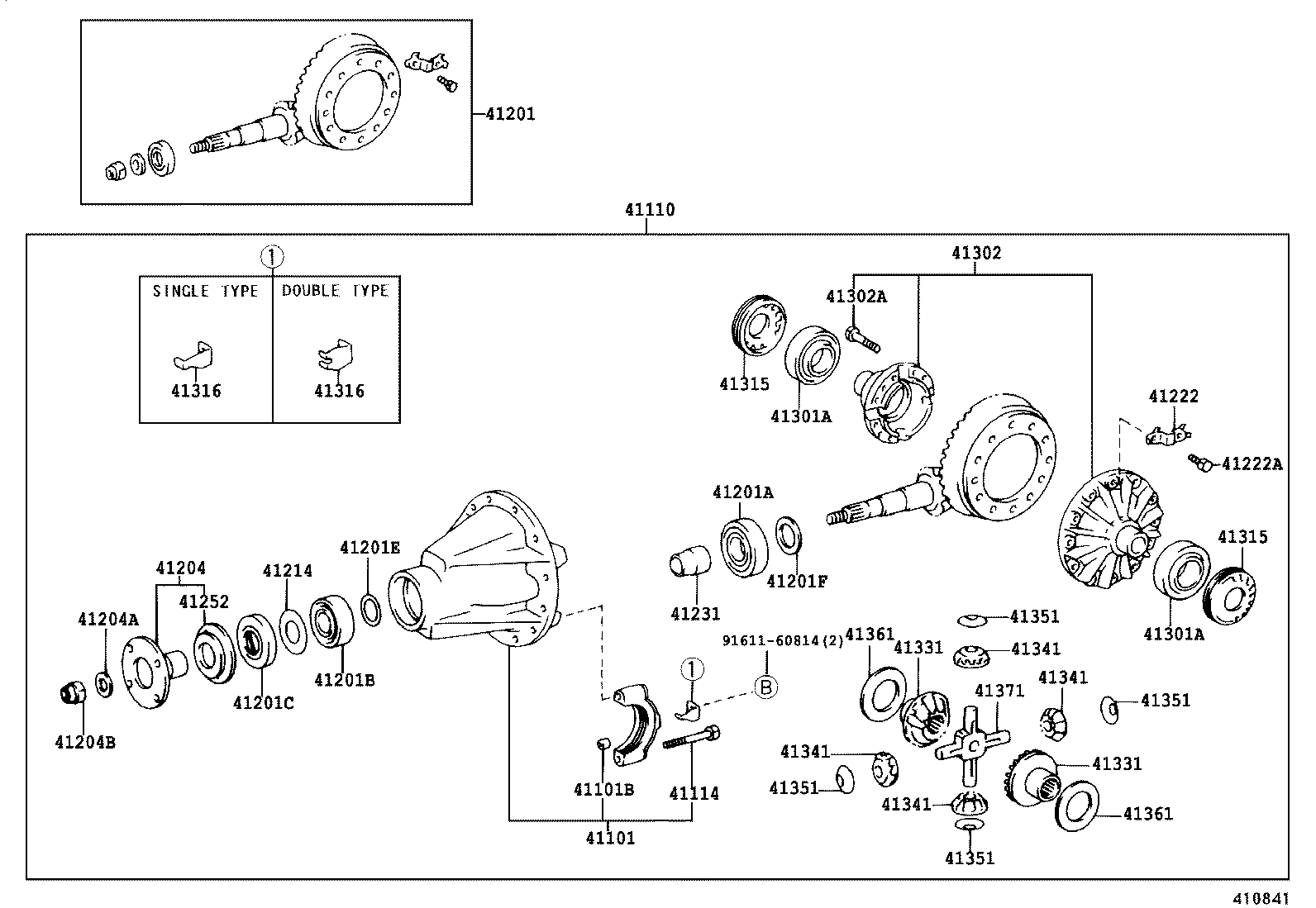 41201-80089 FINAL GEAR KIT, DIFFERENTIAL, REAR product image