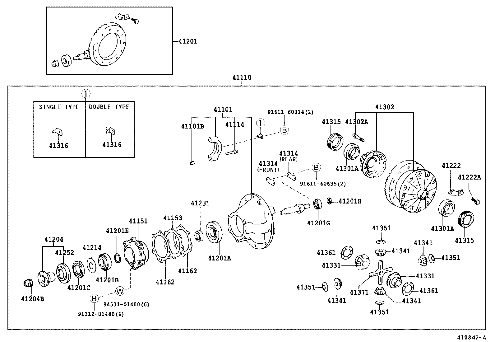 41201-80089 FINAL GEAR KIT, DIFFERENTIAL, REAR product image