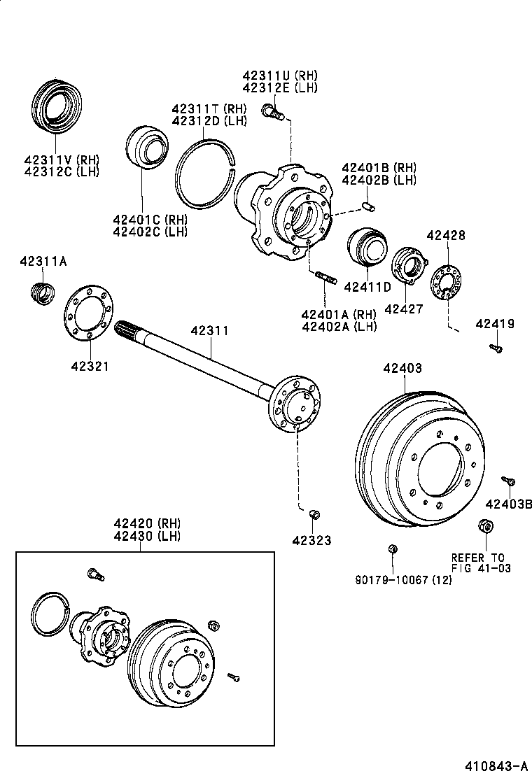 42311-36091 SHAFT, REAR AXLE product image