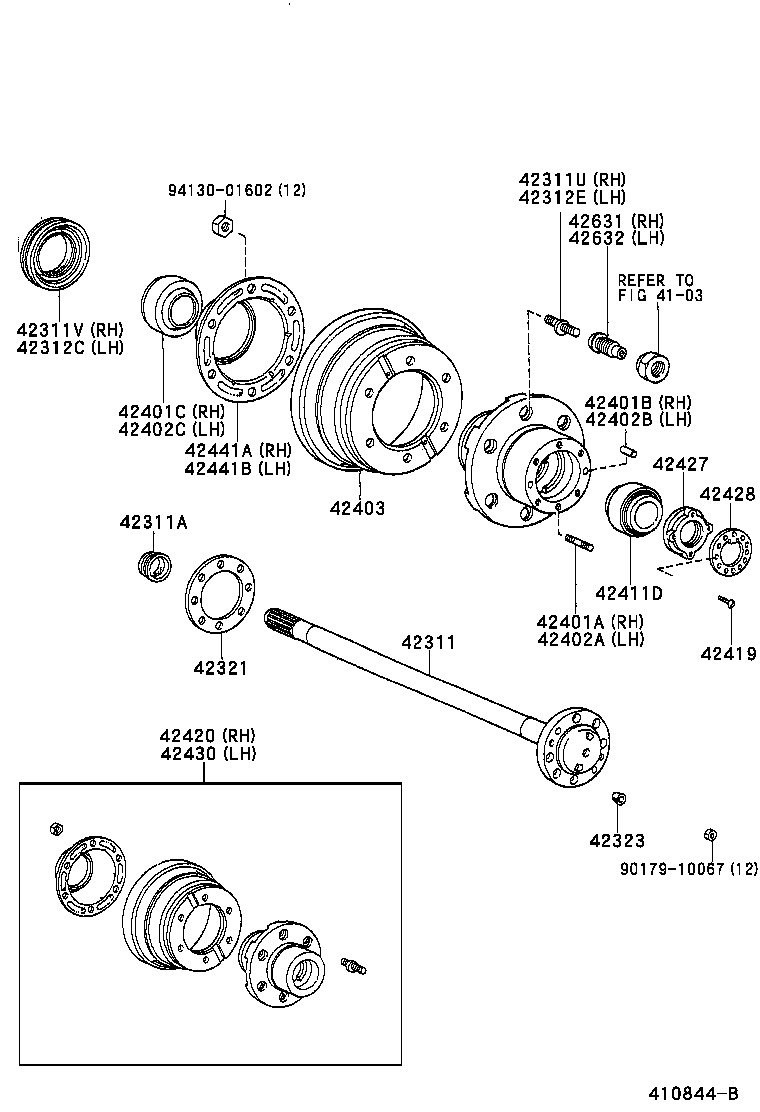 42311-36091 SHAFT, REAR AXLE product image