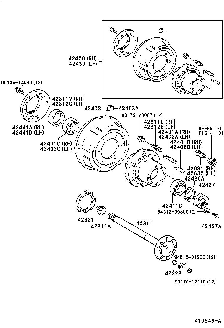 42311-36091 SHAFT, REAR AXLE product image