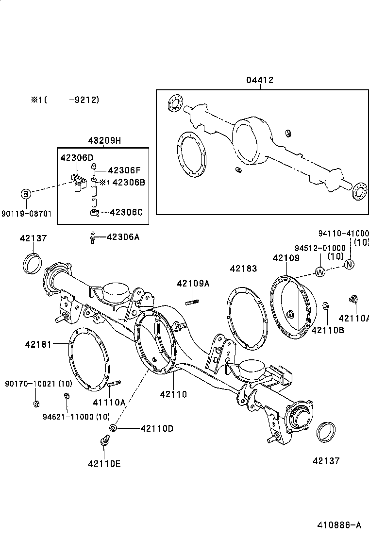 41110-60610 CARRIER ASSY, DIFFERENTIAL, REAR product image