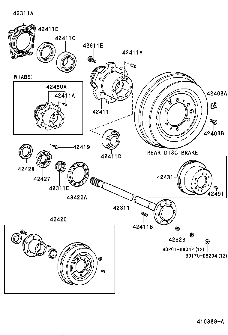 42312-60150 SHAFT, REAR AXLE product image