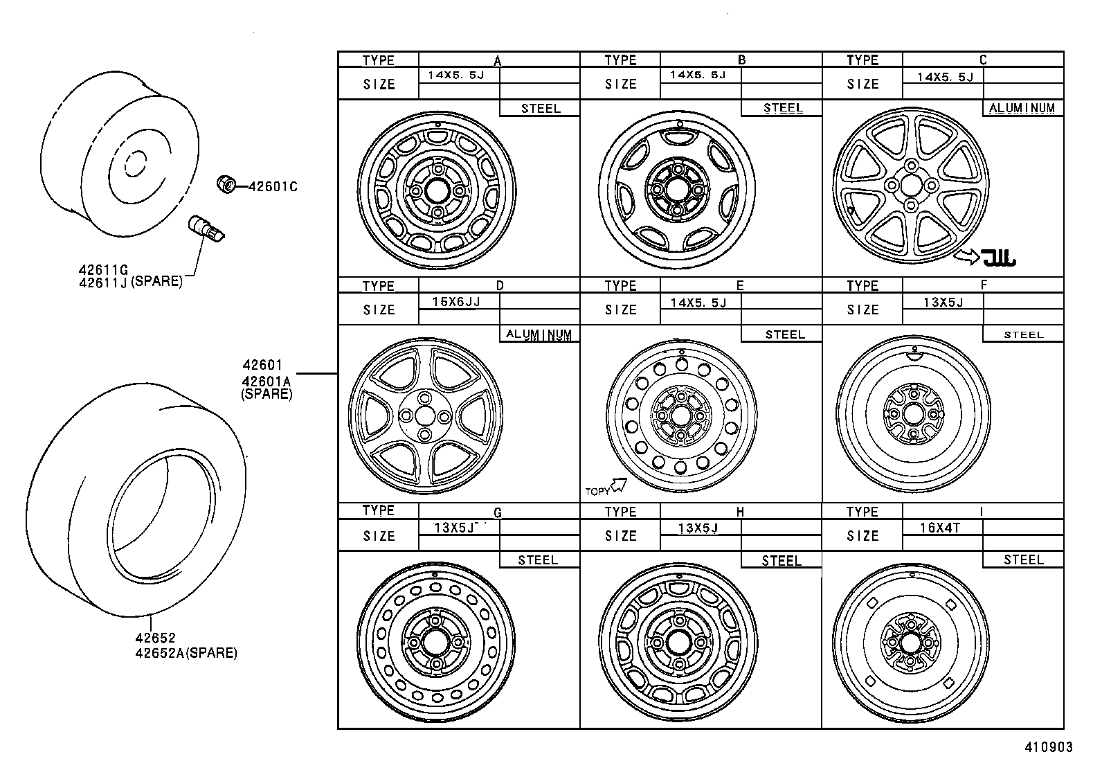 42602-02100 CAP, WHEEL product image