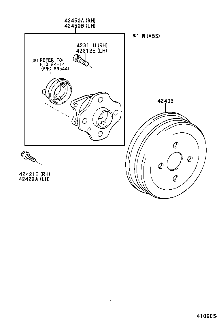 42431-52011 DRUM SUB-ASSY, REAR BRAKE product image