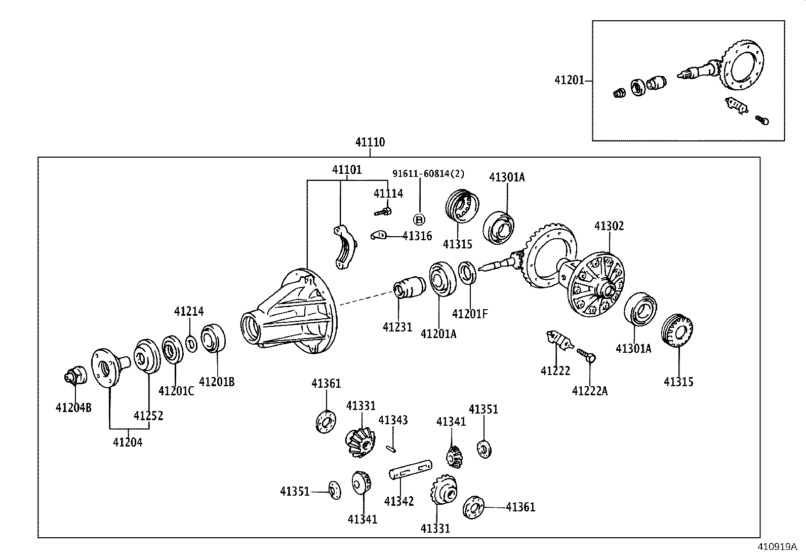 04412-25070 GASKET KIT, REAR DIFFERENTIAL CARRIER product image