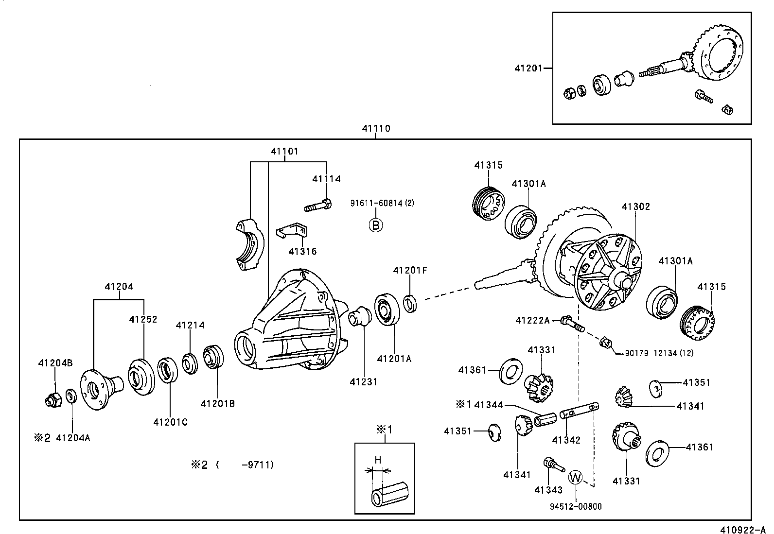 04412-36090 GASKET KIT, REAR DIFFERENTIAL CARRIER product image
