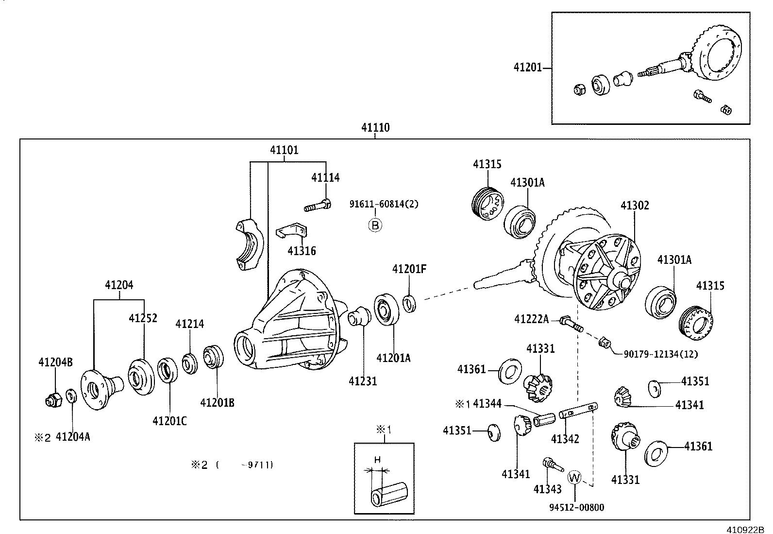 04412-25070 GASKET KIT, REAR DIFFERENTIAL CARRIER product image