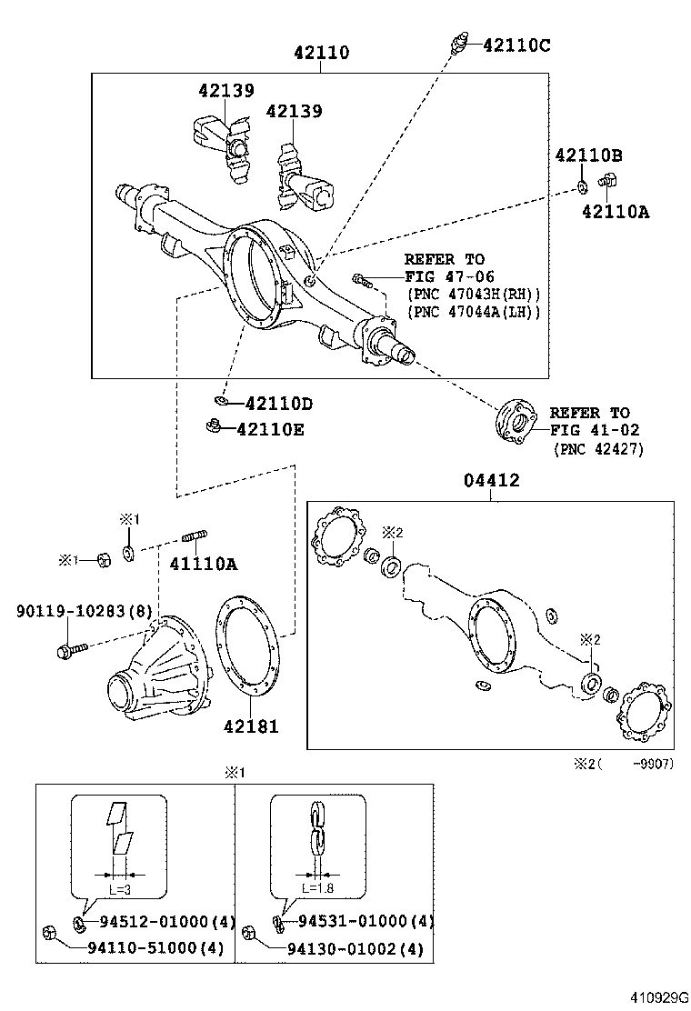 04412-36100 GASKET KIT, REAR DIFFERENTIAL CARRIER product image
