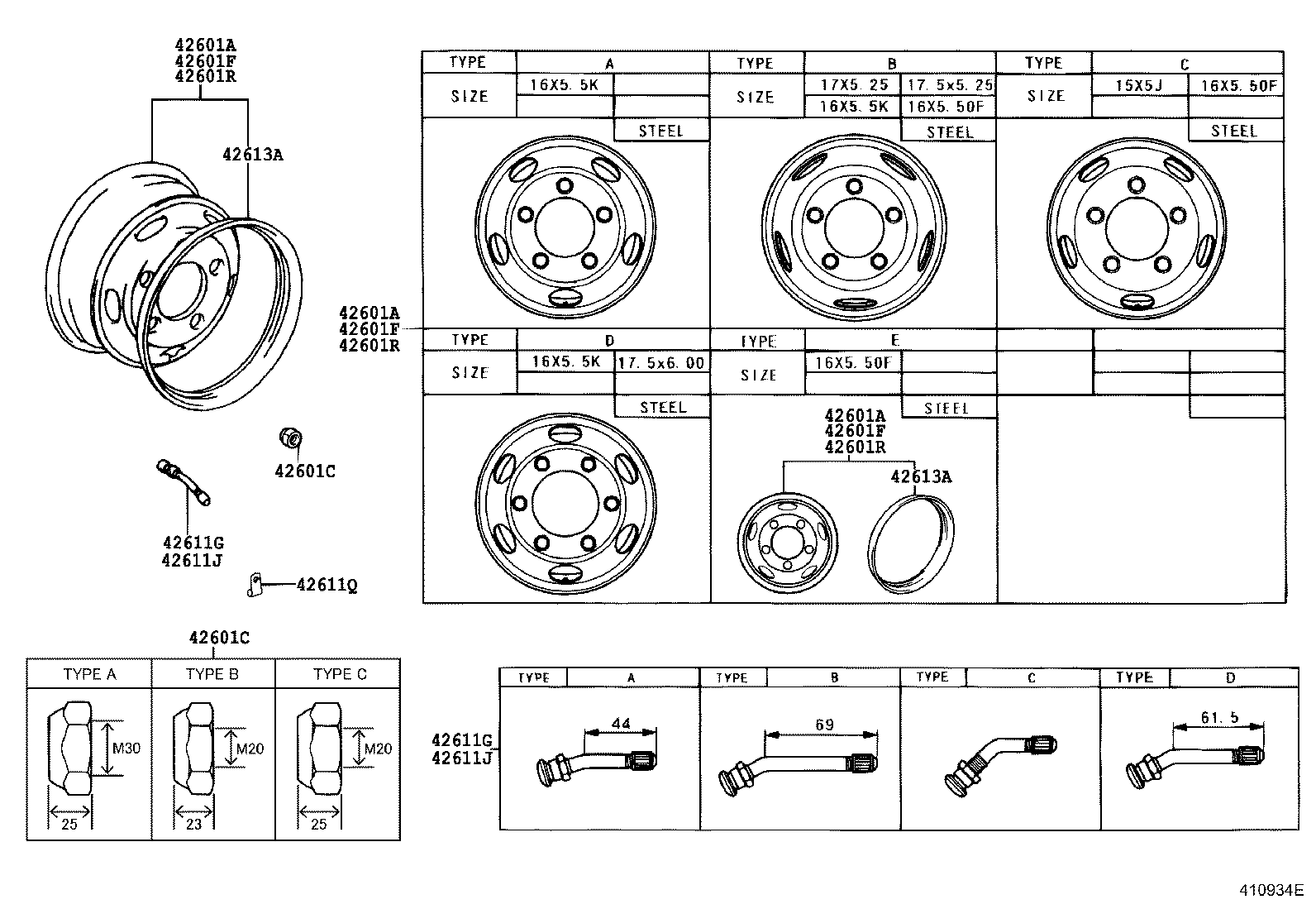 42601-37340 WHEEL, DISC (FOR SPARE) product image
