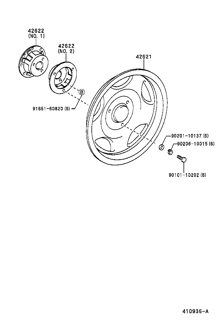 42601-37240 WHEEL, DISC (FOR SPARE) product image