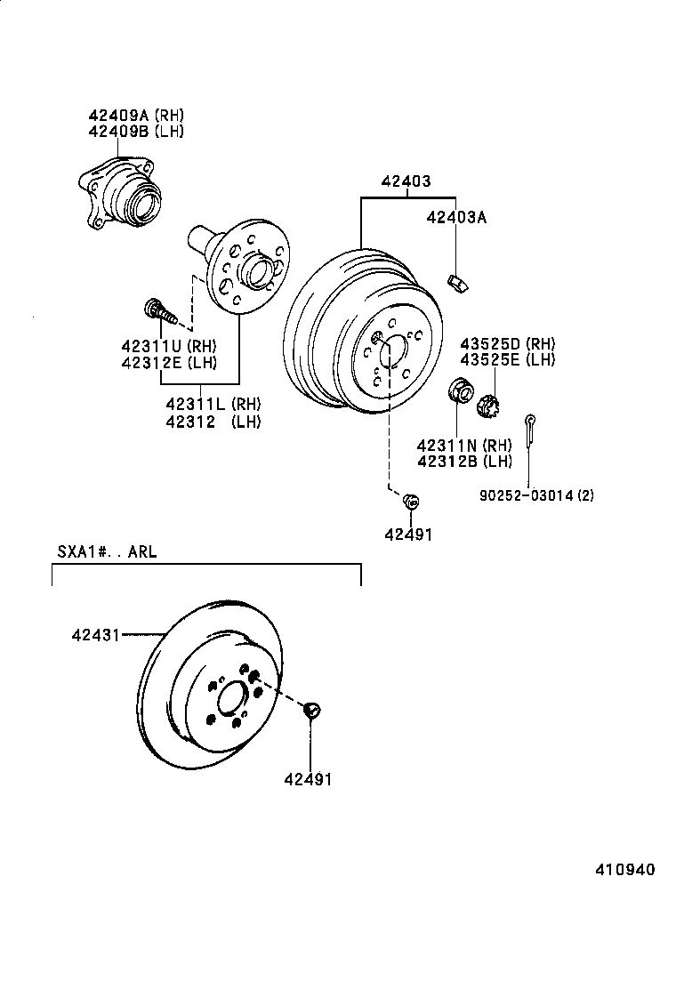 42301-42010 SHAFT, REAR AXLE, RH product image