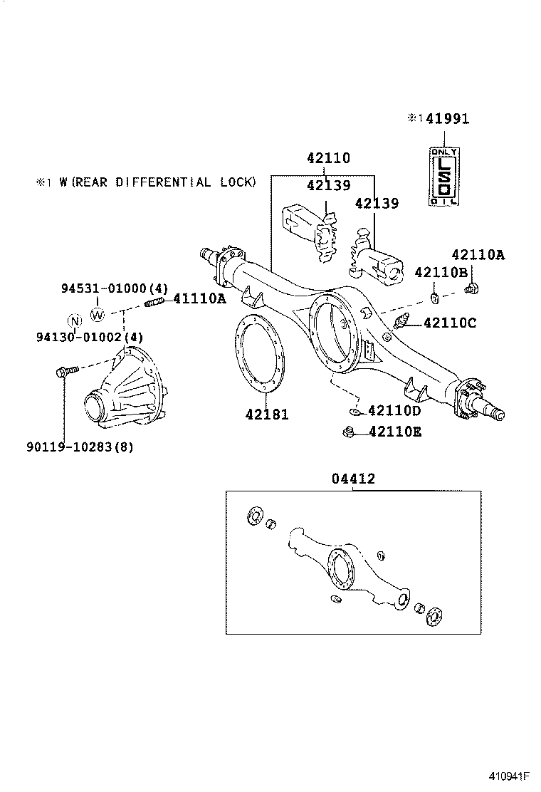 04412-37030 GASKET KIT, REAR DIFFERENTIAL CARRIER product image