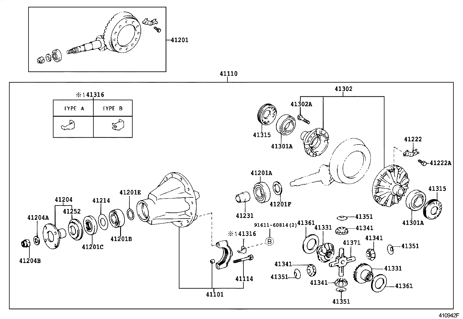 04412-37040 GASKET KIT, REAR DIFFERENTIAL CARRIER product image