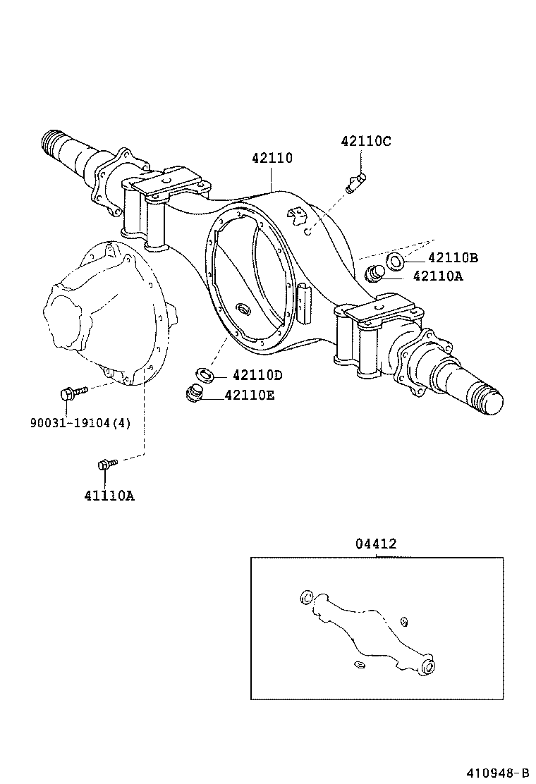 90031-19103 BOLT, NO.1 (FOR REAR DIFFERENTIAL CARRIER SET) product image