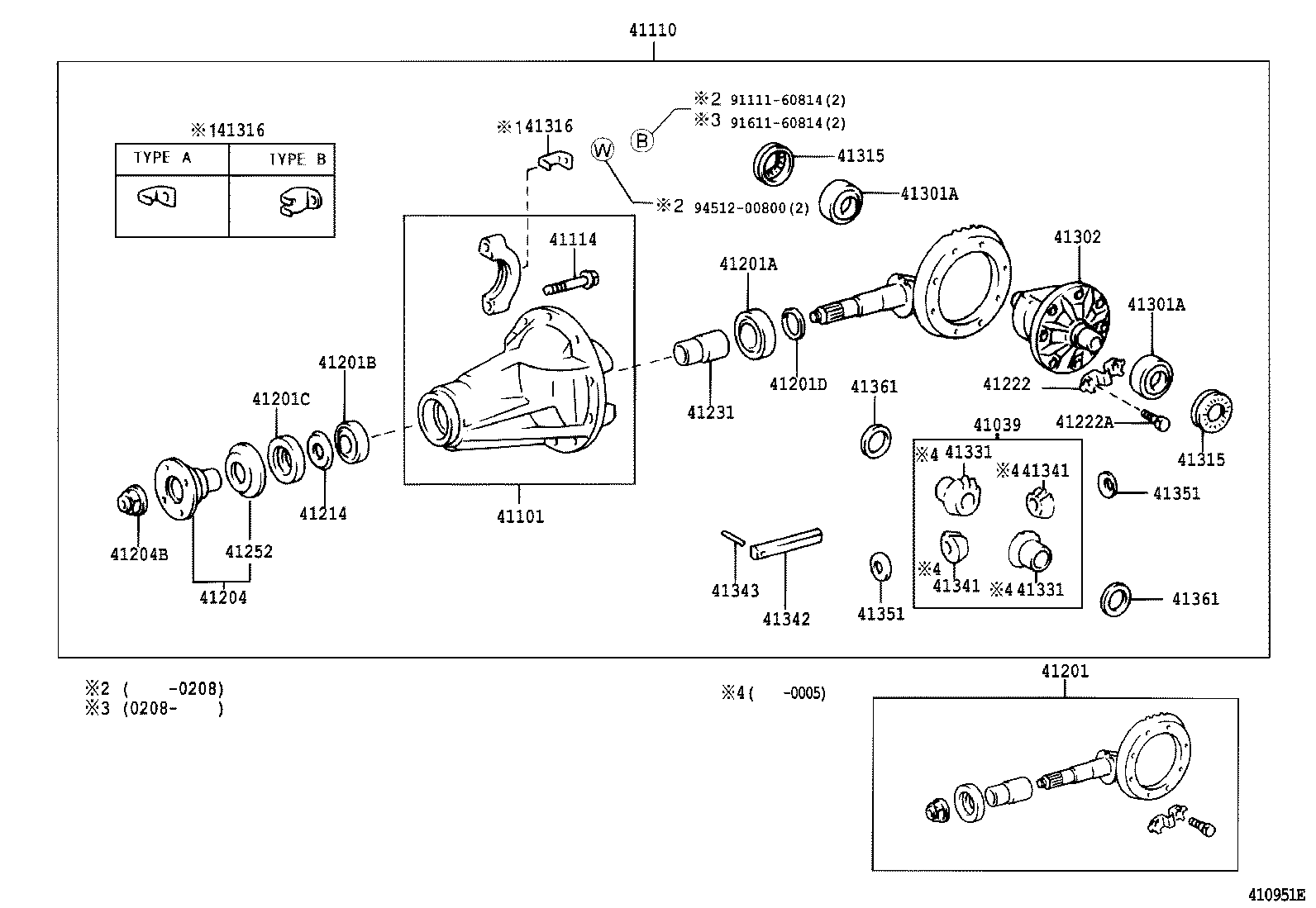 04412-43020 GASKET KIT, REAR DIFFERENTIAL CARRIER product image