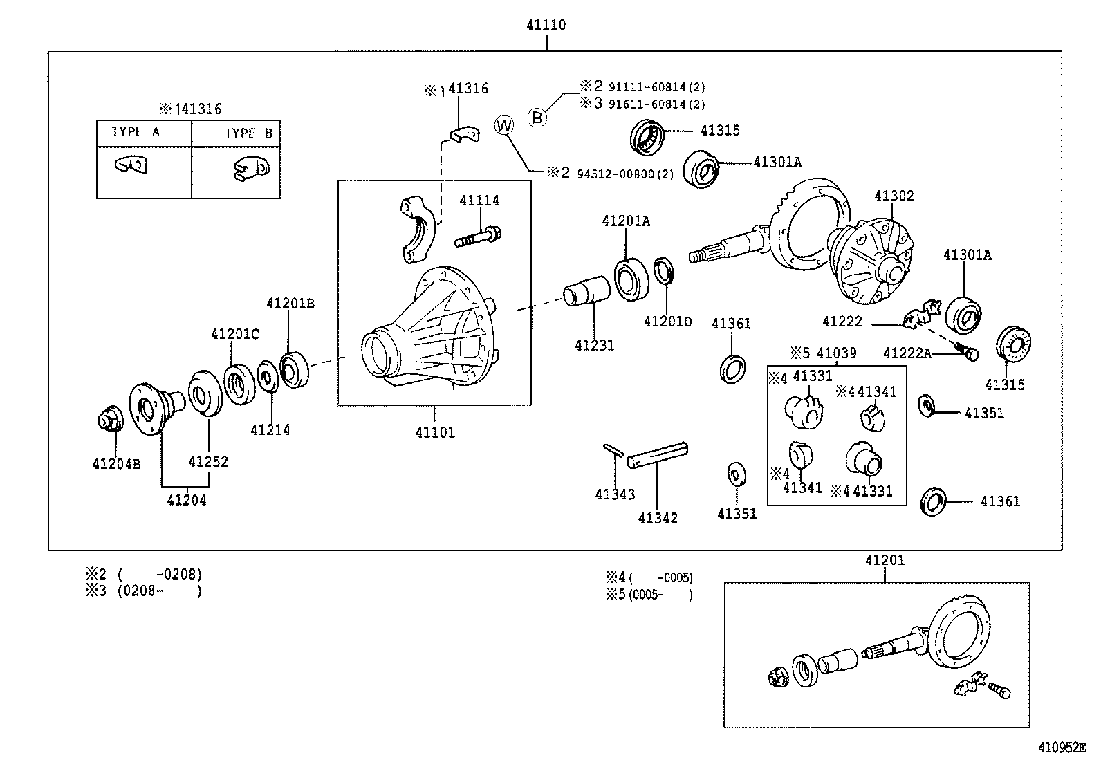 04412-43020 GASKET KIT, REAR DIFFERENTIAL CARRIER product image