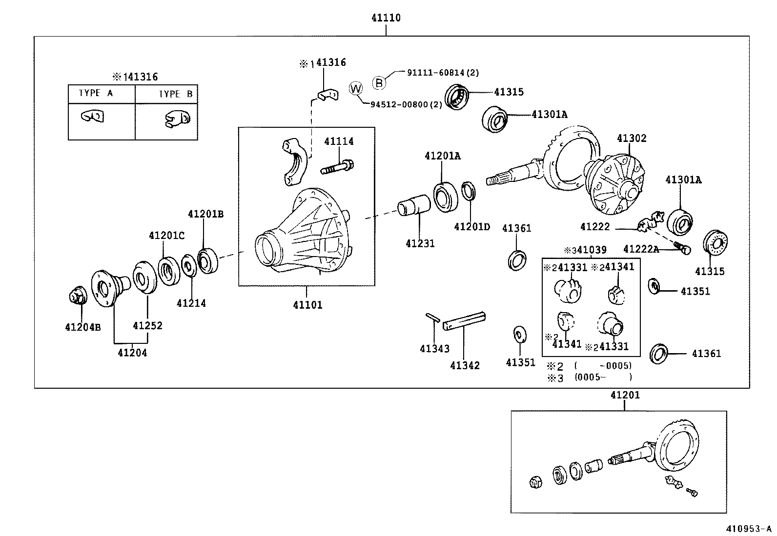 04412-43020 GASKET KIT, REAR DIFFERENTIAL CARRIER product image