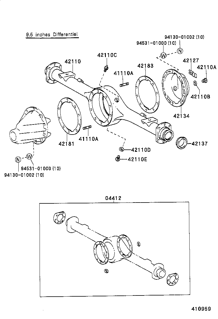 04412-25070 GASKET KIT, REAR DIFFERENTIAL CARRIER product image