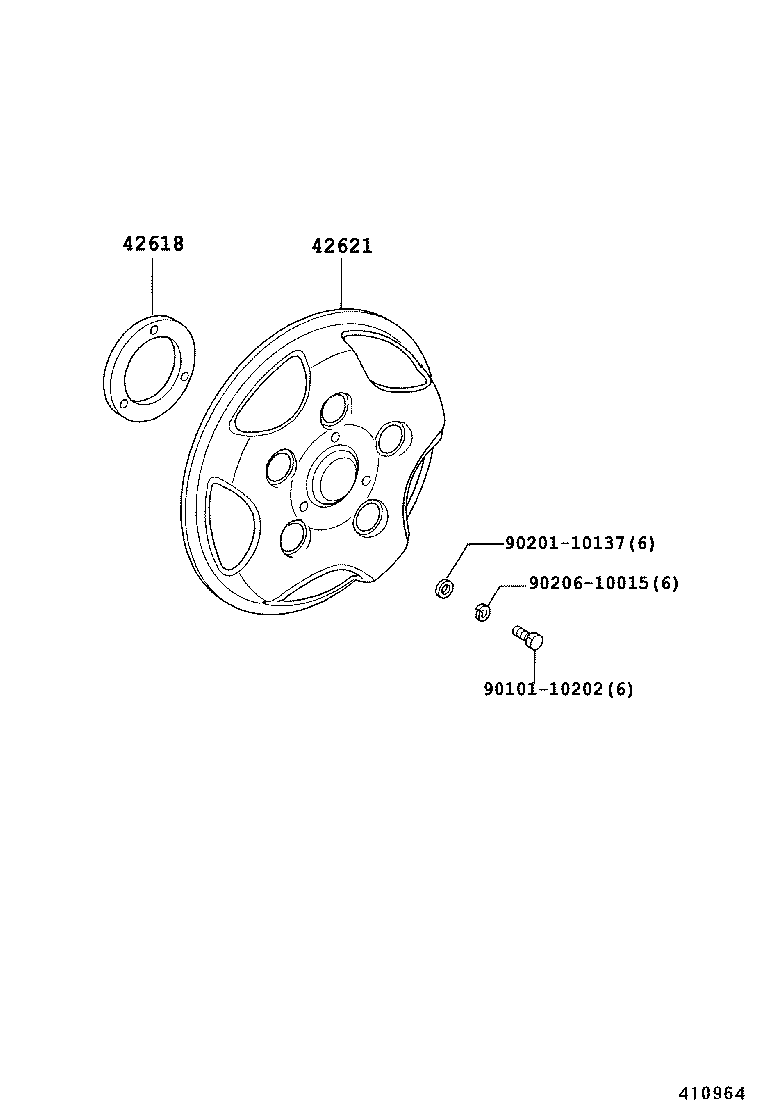 42601-37320 WHEEL, DISC (FOR SPARE) product image