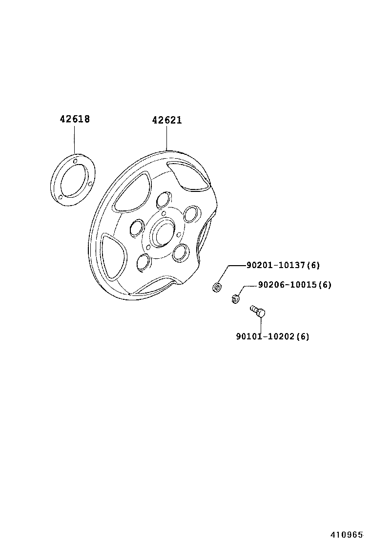 42601-37240 WHEEL, DISC (FOR SPARE) product image