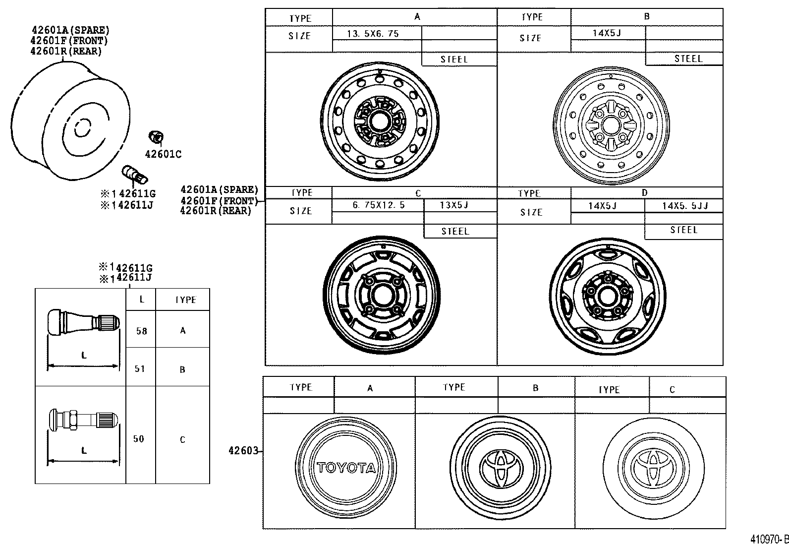 42611-27090 WHEEL, DISC (FOR SPARE) product image