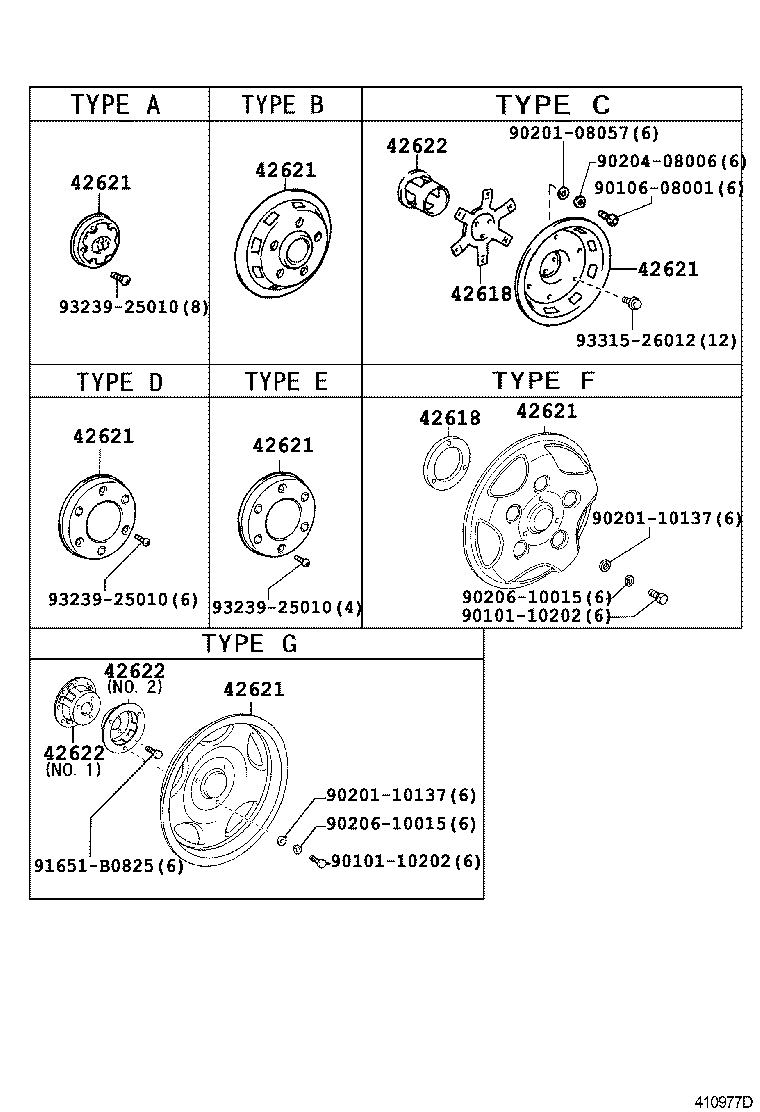 42611-36040 WHEEL, DISC (FOR REAR) product image
