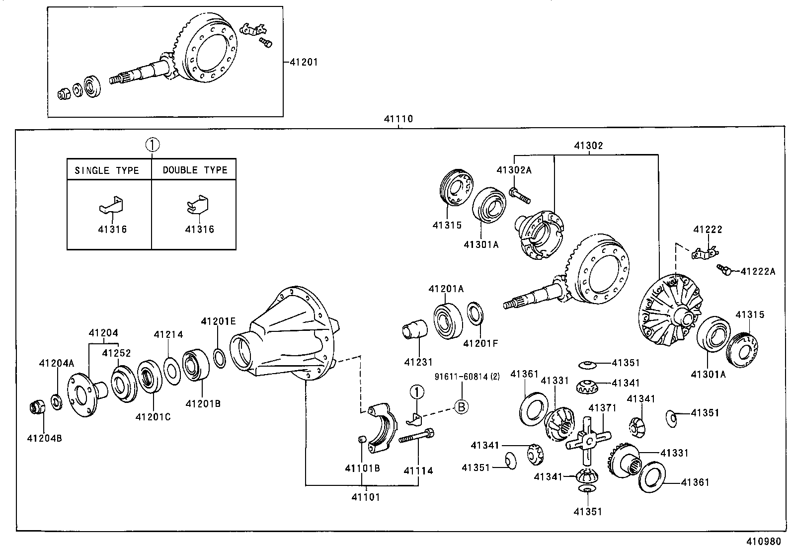 04412-36090 GASKET KIT, REAR DIFFERENTIAL CARRIER product image