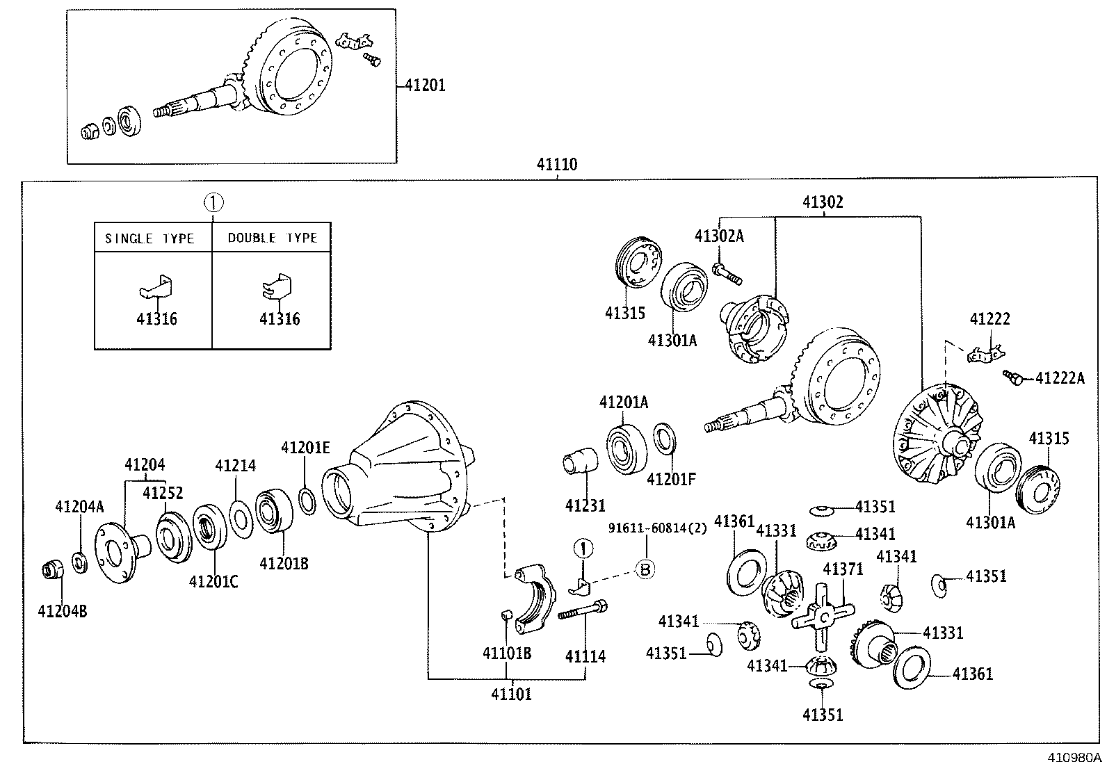 04412-25070 GASKET KIT, REAR DIFFERENTIAL CARRIER product image