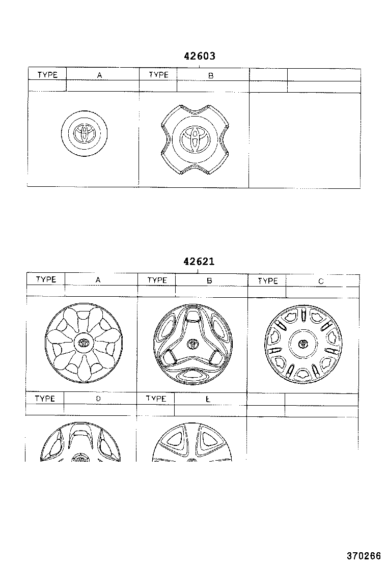 42602-52070 CAP, WHEEL product image