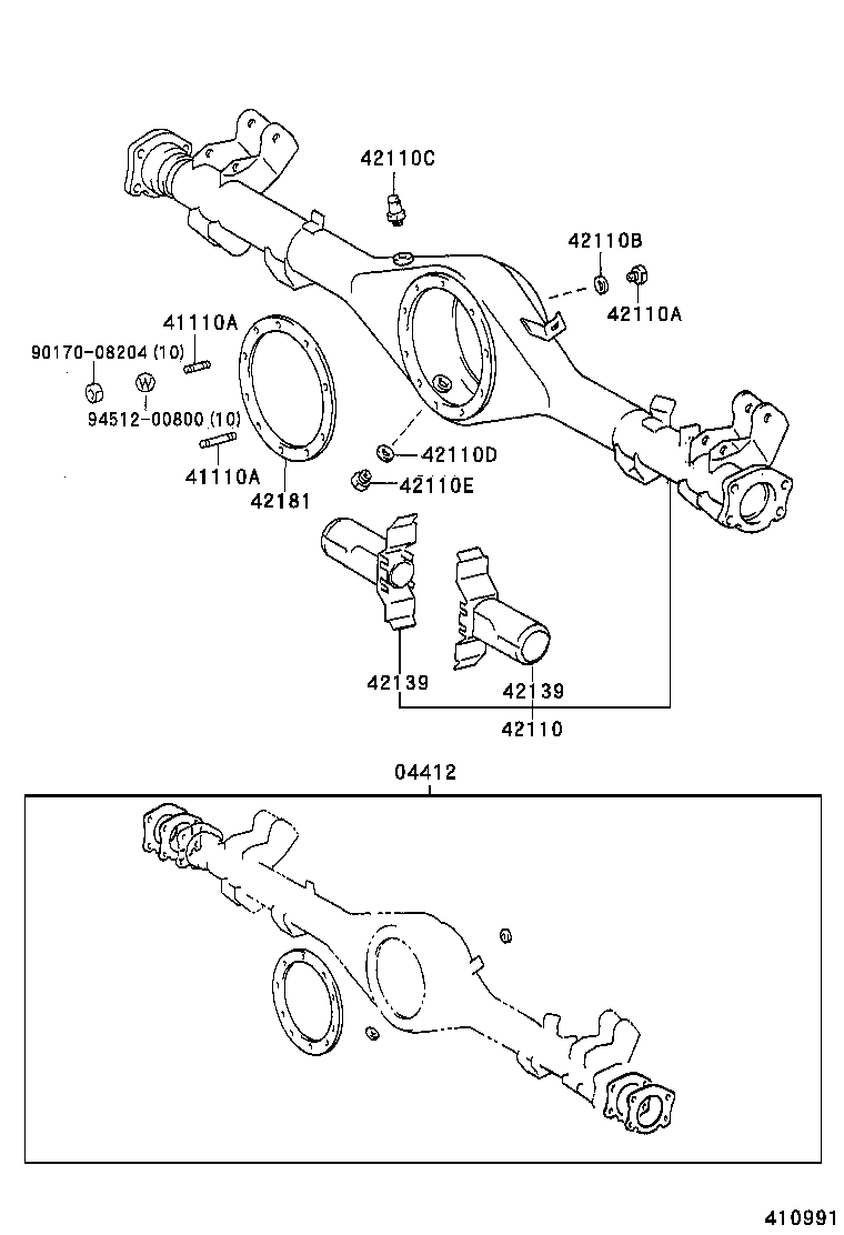 04412-10041 GASKET KIT, REAR DIFFERENTIAL CARRIER product image