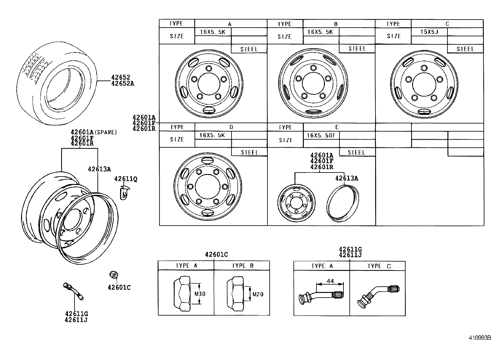 42601-37240 WHEEL, DISC (FOR SPARE) product image