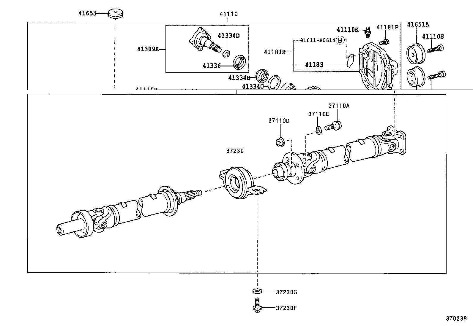 41653-51010 STOPPER, REAR DIFFERENTIAL MOUNT, UPPER product image