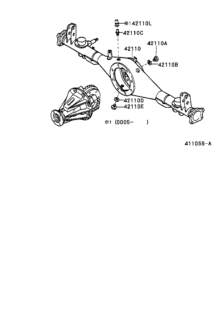 41310-87401 CASE, REAR DIFFERENTIAL product image