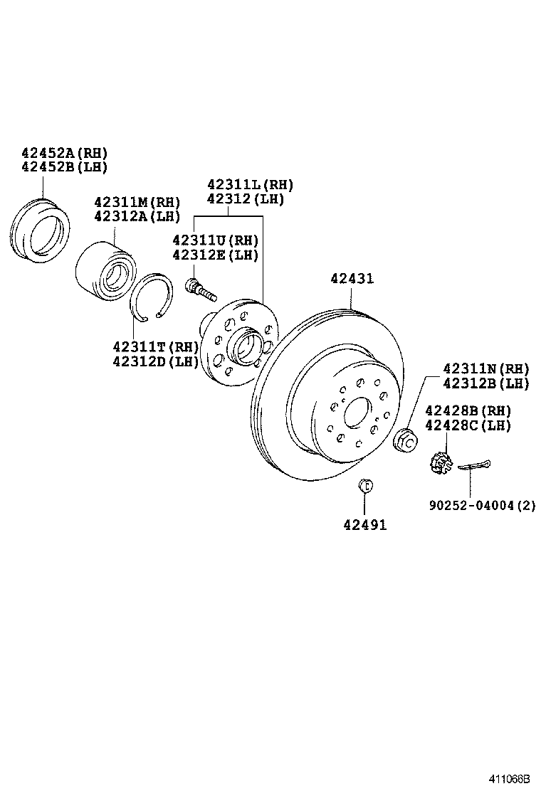 42370-29149 SHAFT ASSY, REAR DRIVE OUTBOARD JOINT, RH product image