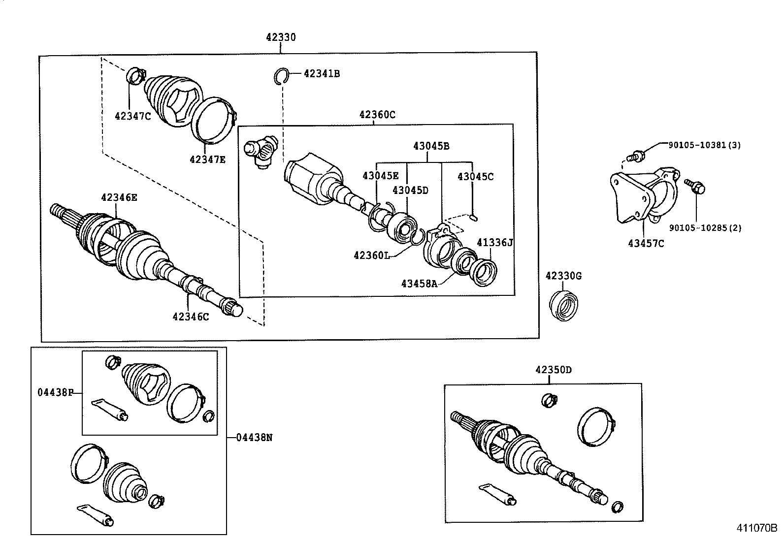 Toyota 42345-20120 CLAMP, NO.2 (FOR REAR DRIVE SHAFT OUTBOARD JOINT BOOT RH)