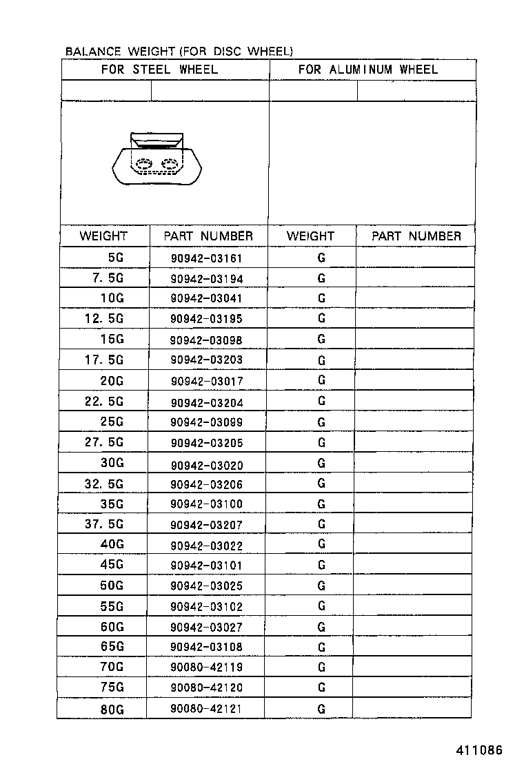 42611-52140 WHEEL, DISC product image